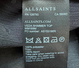 ALL SAINTS Veda Shimmer Top