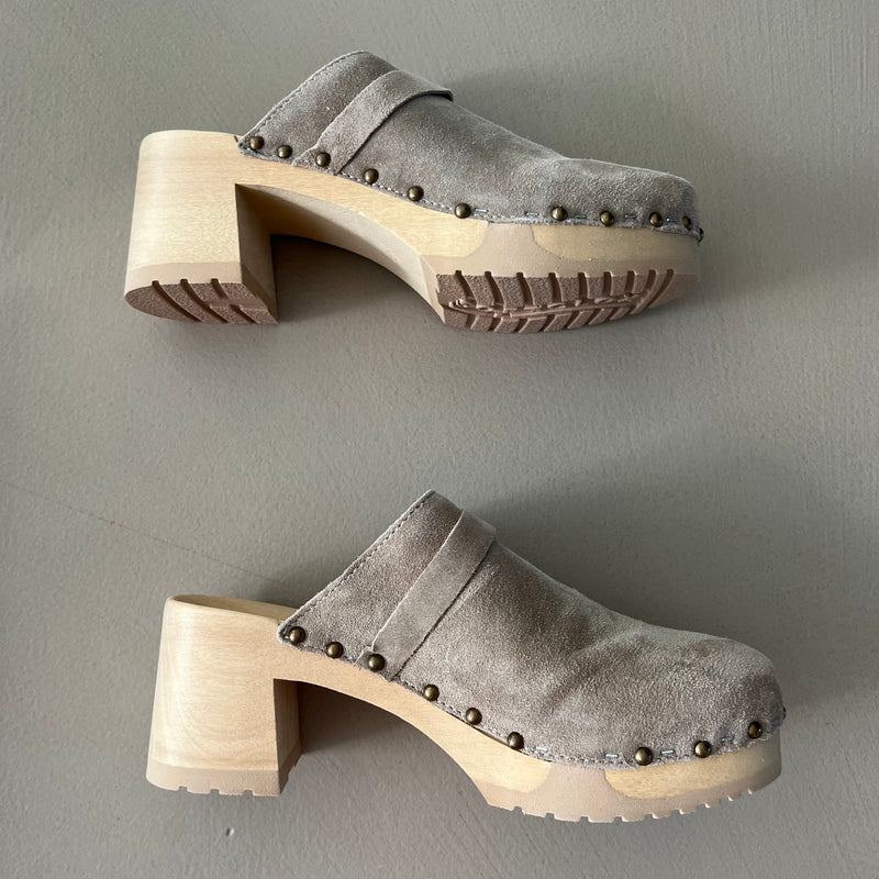 neue SOFTCLOX Velours Leder Clogs