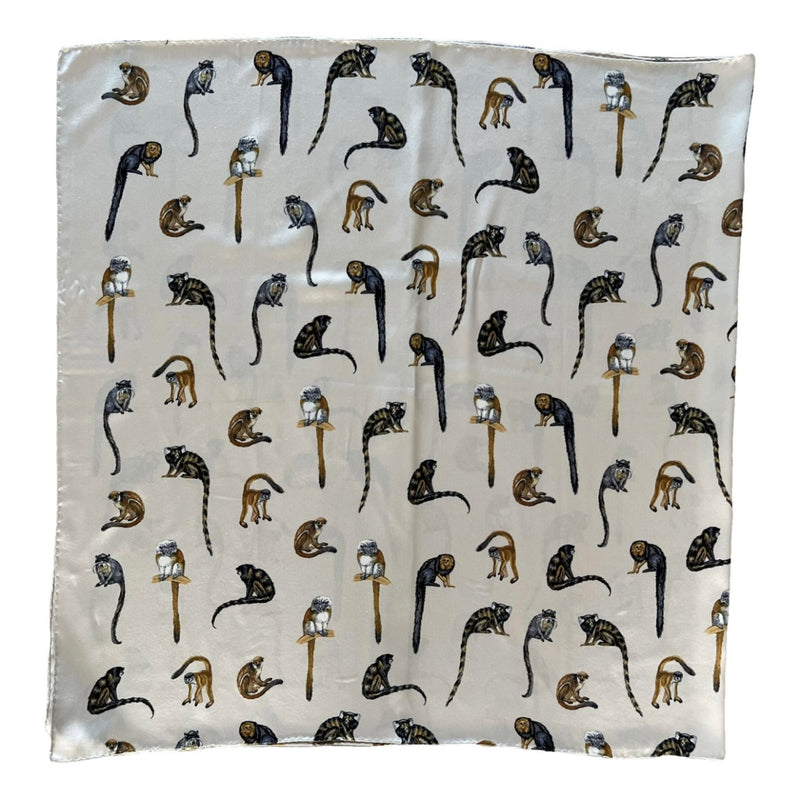 Vintage Seidenfoulard mit Affen