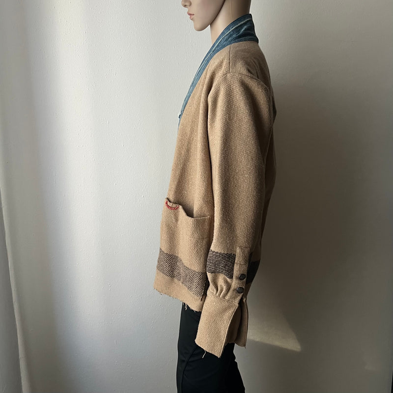 GREG LAUREN Striped Blanket Boxy Kimono Jacket – ClosetQueen
