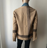 GREG LAUREN Striped Blanket Boxy Kimono Jacket