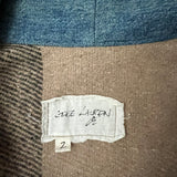 GREG LAUREN Striped Blanket Boxy Kimono Jacket