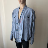 GREG LAUREN Chambray Kimono Studio Cardigan