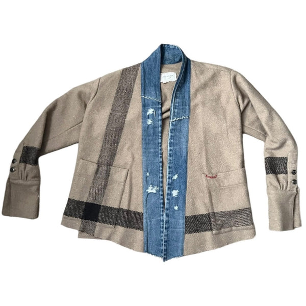 GREG LAUREN Striped Blanket Boxy Kimono Jacket – ClosetQueen