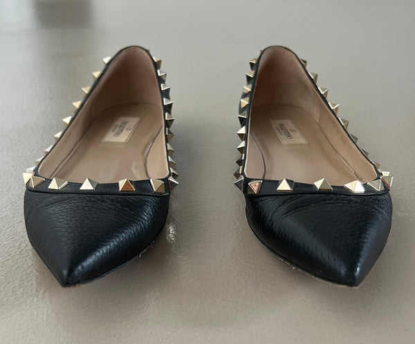 VALENTINO GARAVANI Rockstud Leder Ballerina