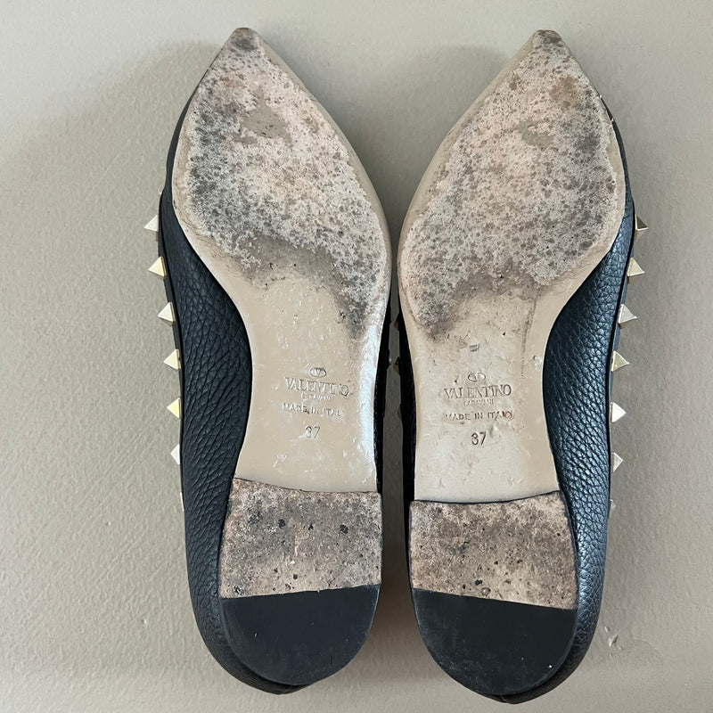 VALENTINO GARAVANI Rockstud Leder Ballerina