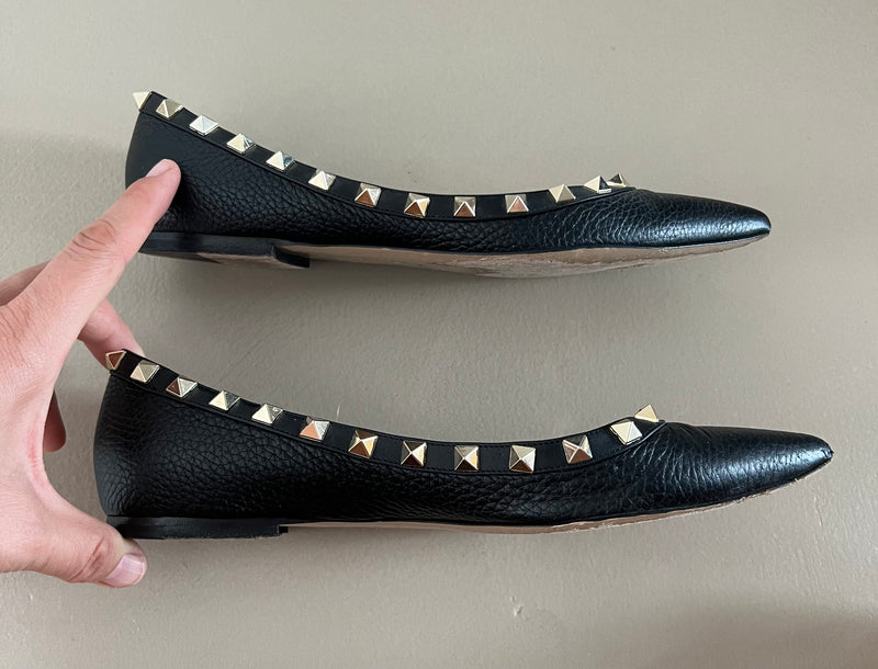 VALENTINO GARAVANI Rockstud Leder Ballerina