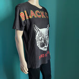 GUCCI Black Cat Print T-Shirt