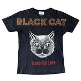 GUCCI Black Cat Print T-Shirt