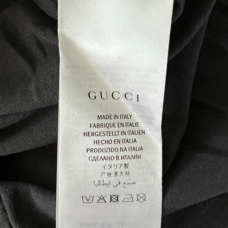 GUCCI Black Cat Print T-Shirt