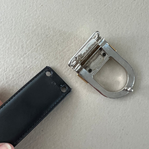 DUNHILL Ledergürtel mit MONTBLANC Schnalle