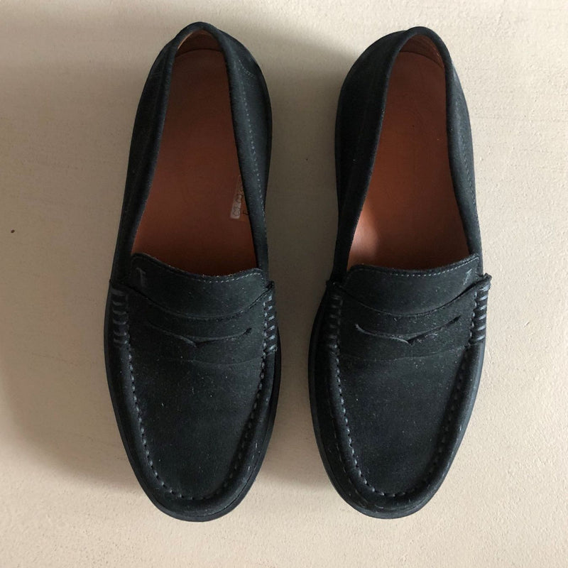 schwarze TOD’S Loafers aus Veloursleder