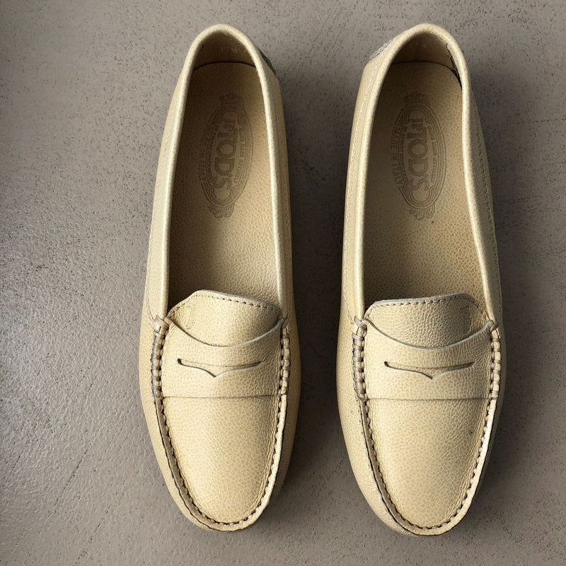 helle Vintage TOD’S Loafers aus Leder