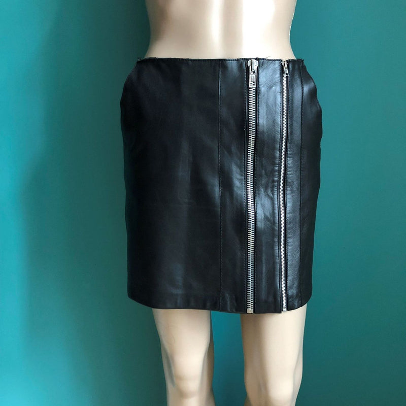 toller MAJE Leder Jupe / Minirock