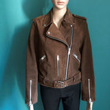 braune Suede Lederjacke von ALL SAINTS