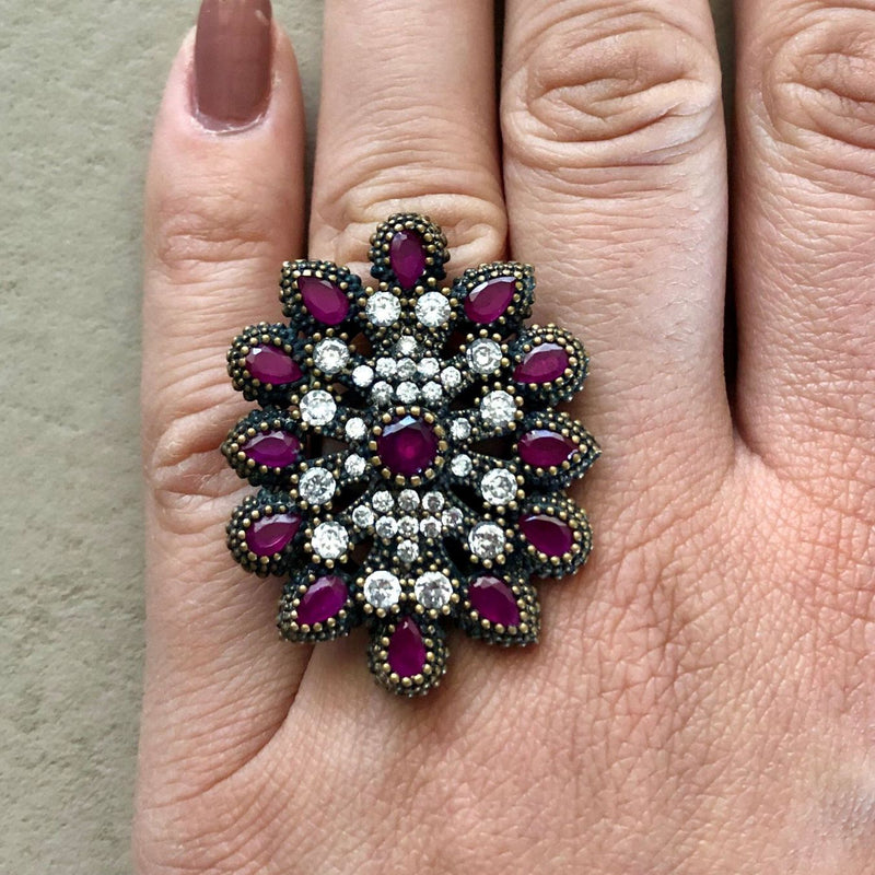 toller Ring aus 925 Sterling Silber
