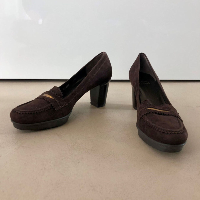 STUART WEITZMAN Velours Leder Pumps