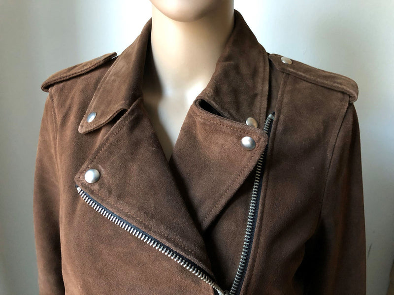 ALL SAINTS Velours Lederjacke