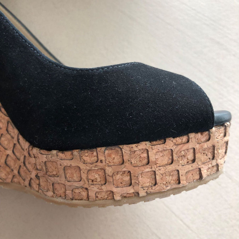 neue JIMMY CHOO Peep Toes Kork Wedges