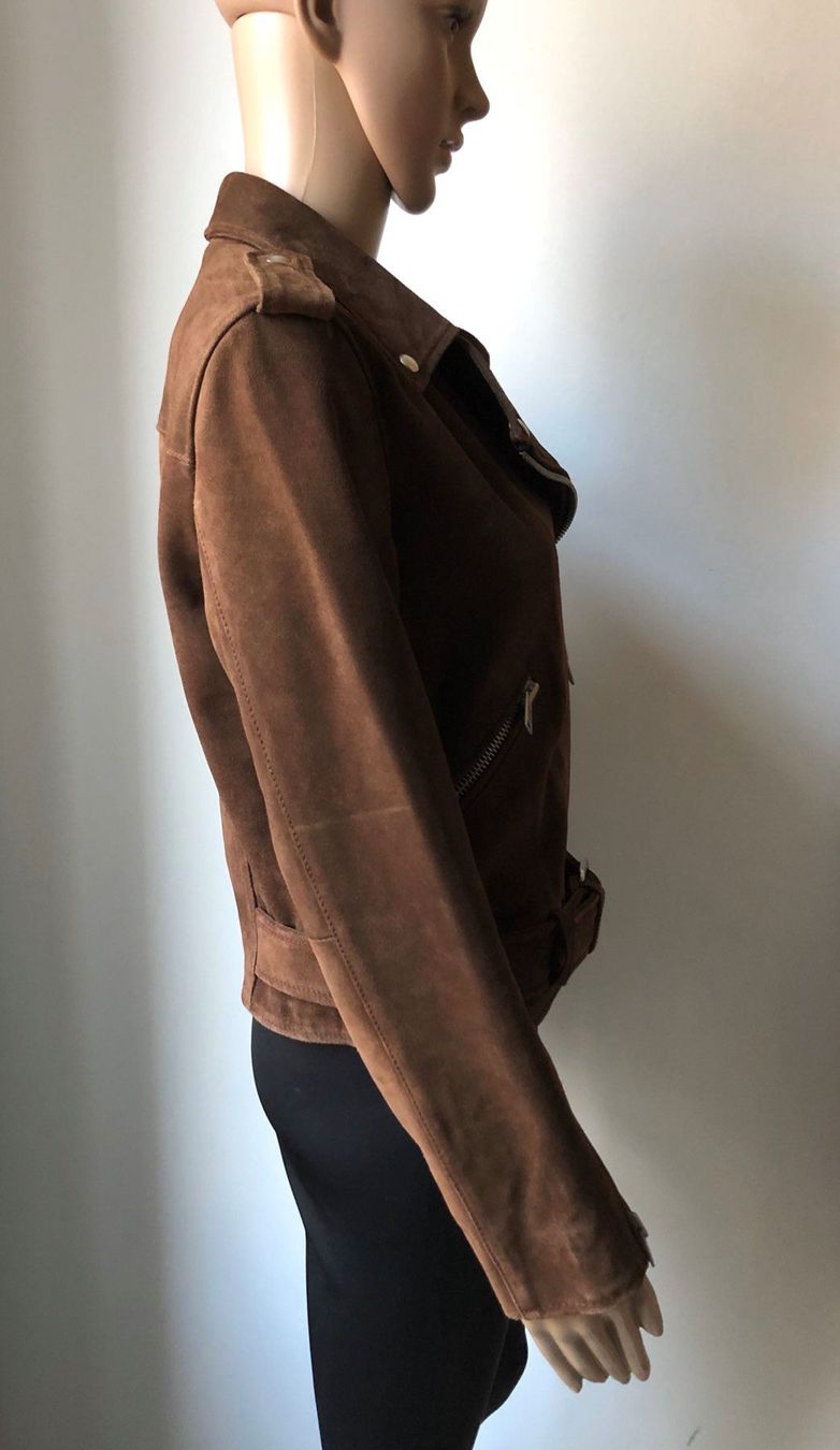 ALL SAINTS Velours Lederjacke