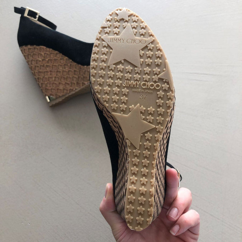 neue JIMMY CHOO Peep Toes Kork Wedges