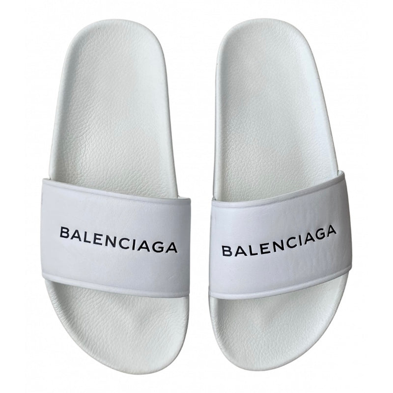 ungetragene BALENCIAGA Logo Print Slippers