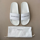 ungetragene BALENCIAGA Logo Print Slippers