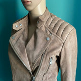 ALL SAINTS Velours Lederjacke