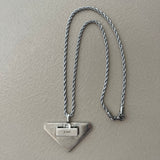 Rework PRADA Triangle-Logo Necklace
