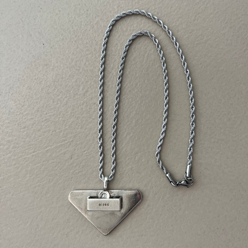 Rework PRADA Triangle-Logo Necklace