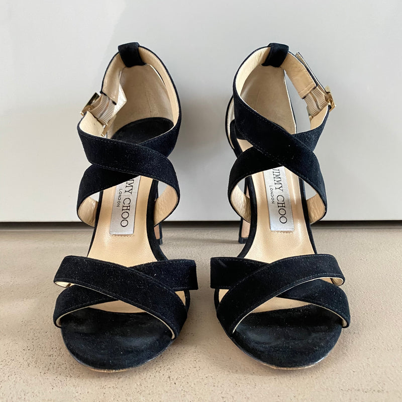 JIMMY CHOO Suede High Heels Sandalen