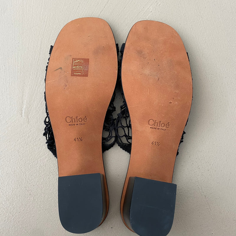 ungetragene CHLOÉ Mesh Sandalen