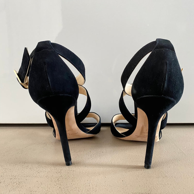 JIMMY CHOO Suede High Heels Sandalen