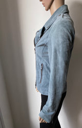 SET Velours Lederjacke