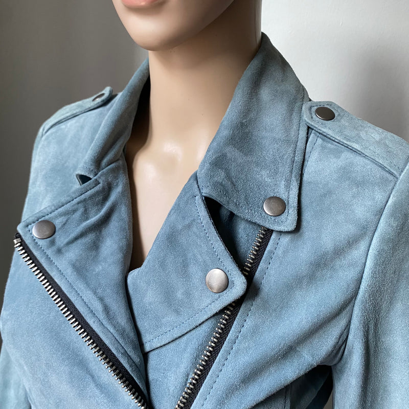 SET Velours Lederjacke