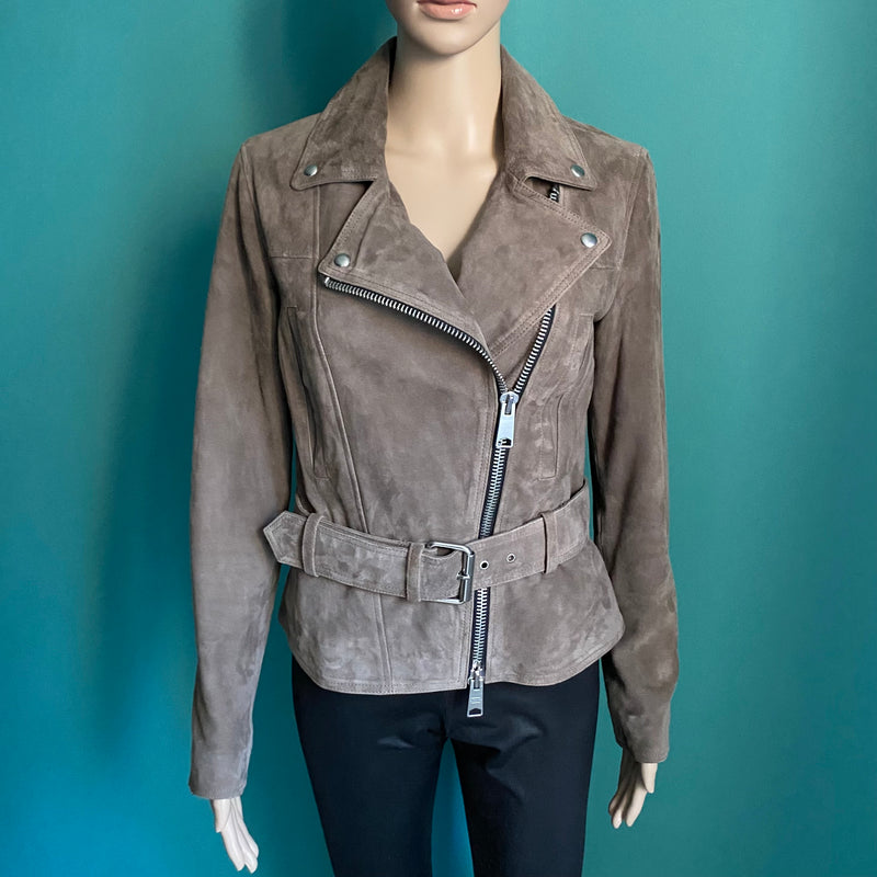 ALL SAINTS Velours Lederjacke