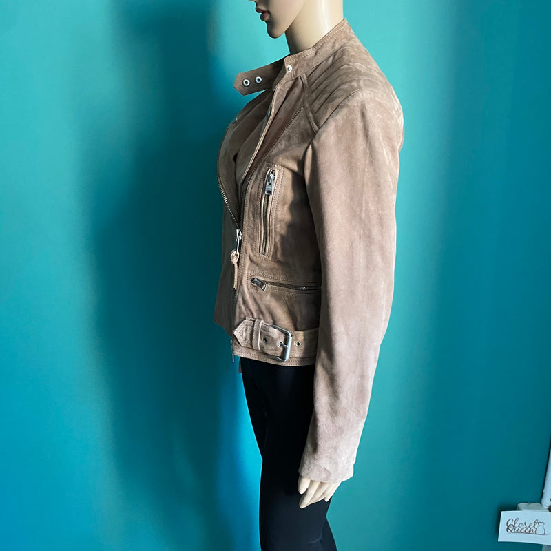 ALL SAINTS Velours Lederjacke