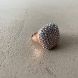 BRONZALLURE Squared Pavé Ring