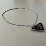 Rework PRADA Triangle-Logo Necklace