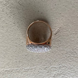 BRONZALLURE Squared Pavé Ring