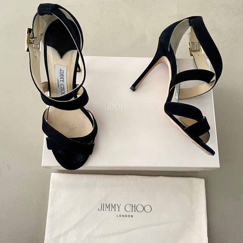 JIMMY CHOO Suede High Heels Sandalen