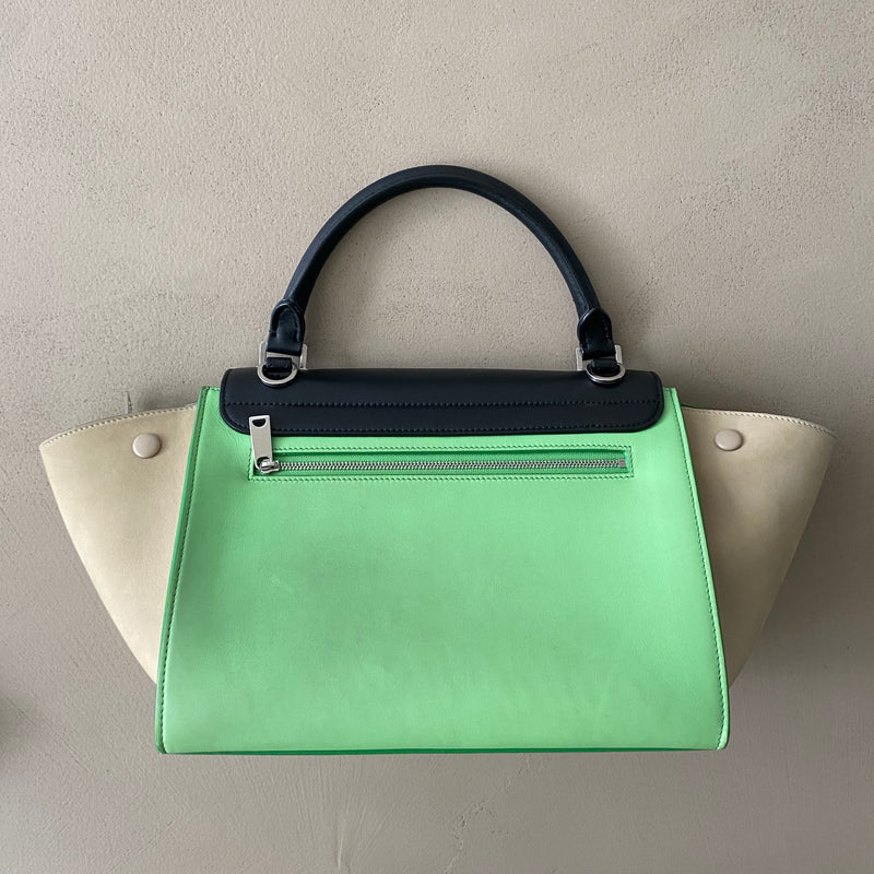CÉLINE Trapèze Tricolor Lime