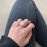 BRONZALLURE Squared Pavé Ring