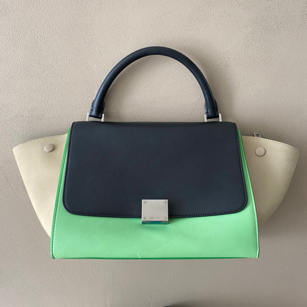 CÉLINE Trapèze Tricolor Lime