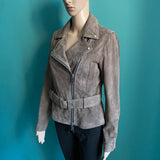 ALL SAINTS Velours Lederjacke