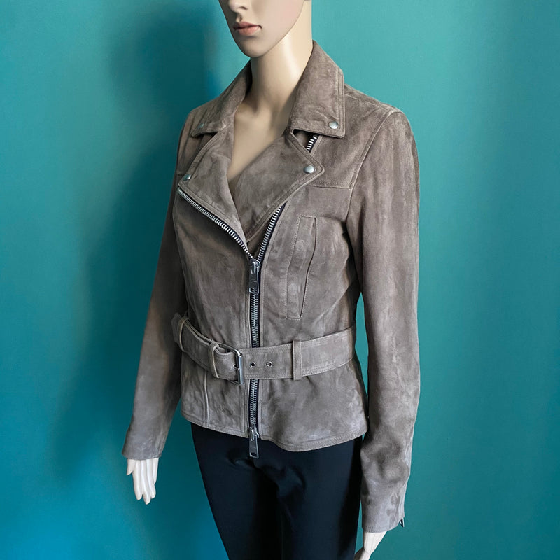 ALL SAINTS Velours Lederjacke