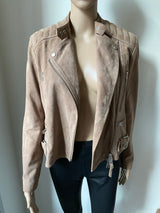 ALL SAINTS Velours Lederjacke