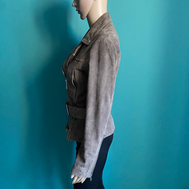 ALL SAINTS Velours Lederjacke