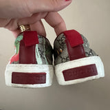 GUCCI GG Tian Bird Print Canvas Slip-On Sneakers