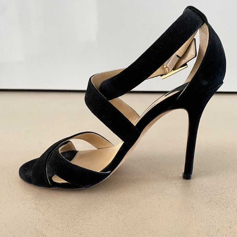 JIMMY CHOO Suede High Heels Sandalen